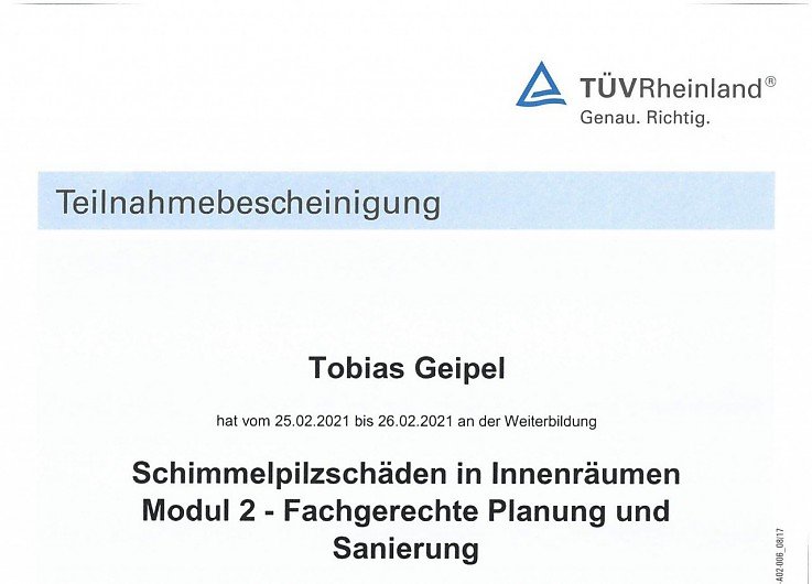Foto <span style="color: rgb(82, 82, 82); font-family: "Open Sans", sans-serif; font-style: normal; font-variant-ligatures: normal; font-variant-caps: normal; font-weight: 400; letter-spacing: 0.5px;">Schimmelpilzsch�den sicher erkennen und bewerten. </span><span style="color: rgb(82, 82, 82); font-family: "Open Sans", sans-serif; font-style: normal; font-variant-ligatures: normal; font-variant-caps: normal; font-weight: 400; letter-spacing: 0.5px;">Aktuellen Regelwerke zur fachgerechten Sanierung. </span><span style="color: rgb(82, 82, 82); font-family: "Open Sans", sans-serif; font-style: normal; font-variant-ligatures: normal; font-variant-caps: normal; font-weight: 400; letter-spacing: 0.5px;">Ablauf und Umfang einer fachgerechten Sanierung planen und Kosten sicher einsch�tzen. </span><span style="color: rgb(82, 82, 82); font-family: "Open Sans", sans-serif; font-style: normal; font-variant-ligatures: normal; font-variant-caps: normal; font-weight: 400; letter-spacing: 0.5px;">Aus dem Inhalt:</span>