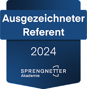 Foto Tobias Geipel wurde erneut als Top-Referent der Sprengnetter Akademie ausgezeichnet. Als erfahrener Dozent und Sachverst�ndiger vermittelt er praxisnahe Methoden der Immobilienbewertung. Seine fundierte Analyse und sein klarer Blick f�r Marktentwicklungen gew�hrleisten realistische und nachvollziehbare Bewertungen � essenziell f�r eine erfolgreiche Immobilienvermarktung.<br>