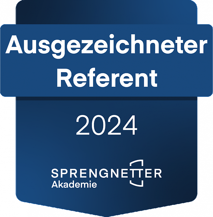 Foto Tobias Geipel wurde erneut als Top-Referent der Sprengnetter Akademie ausgezeichnet. Als erfahrener Dozent und Sachverst�ndiger vermittelt er praxisnahe Methoden der Immobilienbewertung. Seine fundierte Analyse und sein klarer Blick f�r Marktentwicklungen gew�hrleisten realistische und nachvollziehbare Bewertungen � essenziell f�r eine erfolgreiche Immobilienvermarktung.<br>