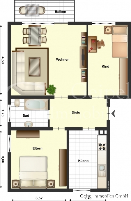 Grundriss 6035 Etagenwohnung Alfeld (Leine)