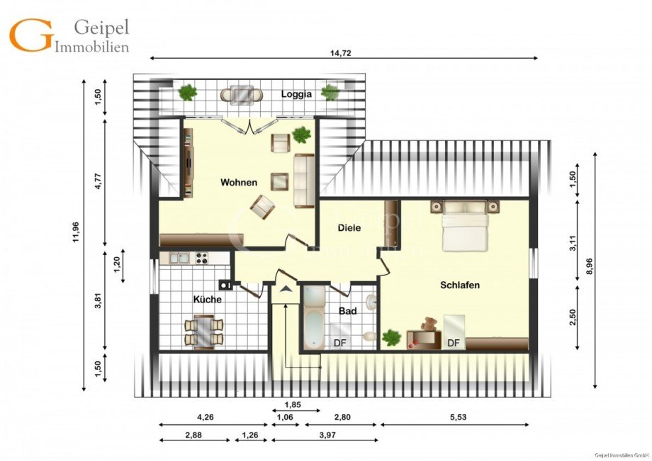 6028 - Dachgeschoss Zweifamilienhaus Alfeld (Leine) / Brunkensen