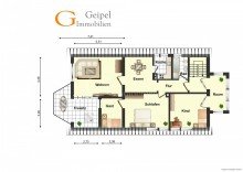 Dachgeschoss geipel.de - VERKAUFT Zweifamilienhaus mit gepflegtem Garten, Carport und separater Werkstatt