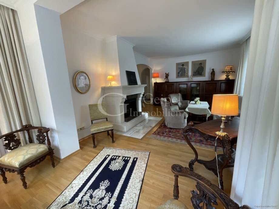 Wohnzimmer mit Kamin Einfamilienhaus Alfeld