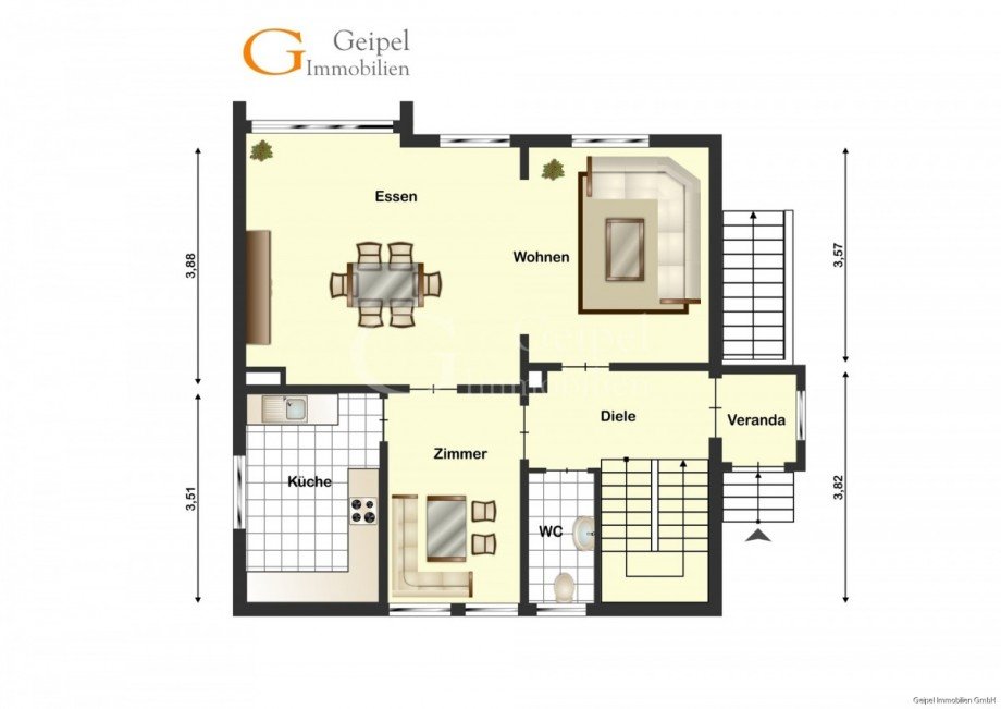 Grundriss Erdgeschoss Einfamilienhaus Gronau (Leine)